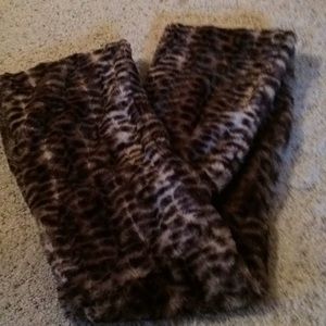 Fuzzy cowl infinity scarf
